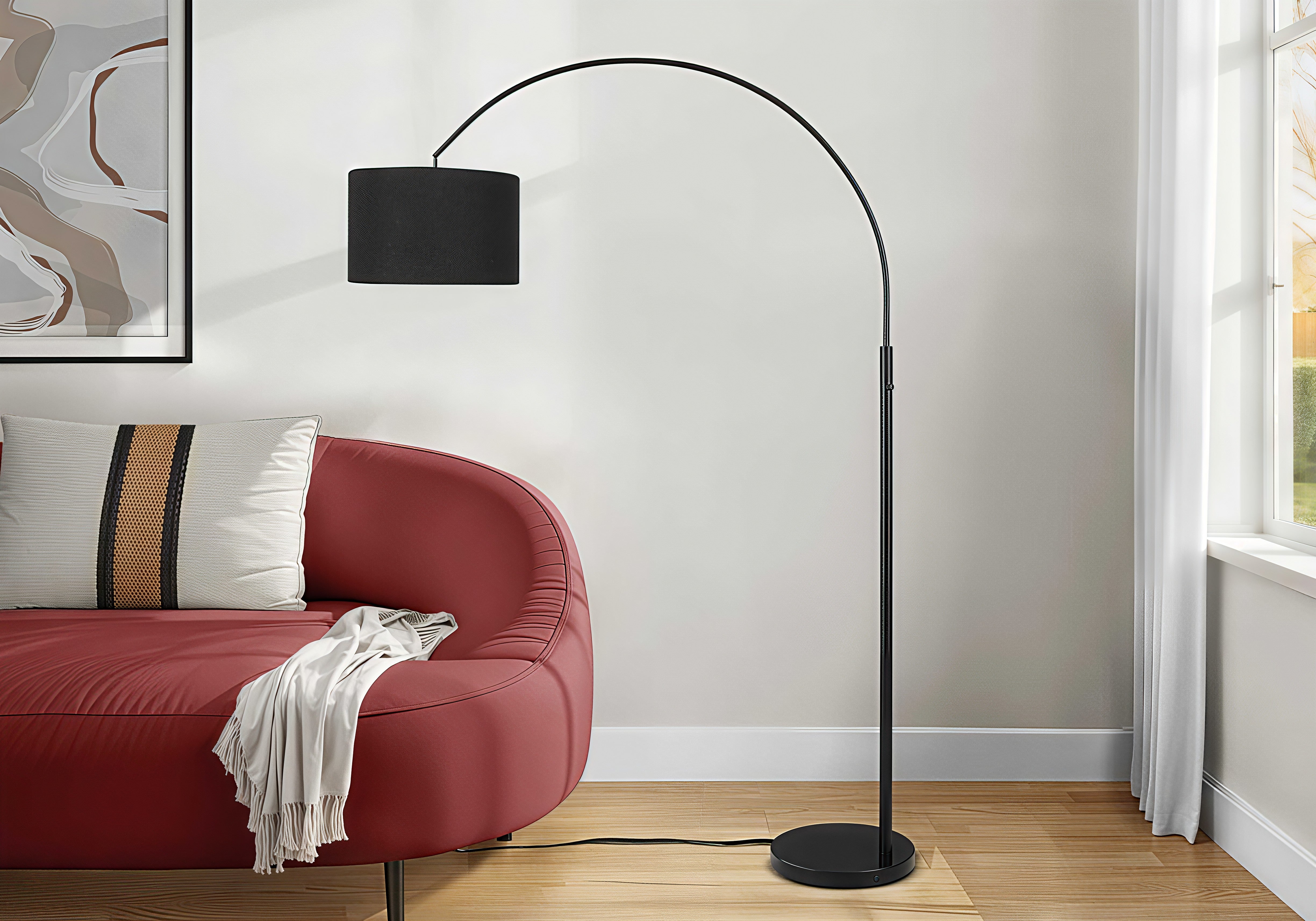 NOIRVA ARC™ – EXTRA-TALL MODERN ARC FLOOR LAMP – I 9641