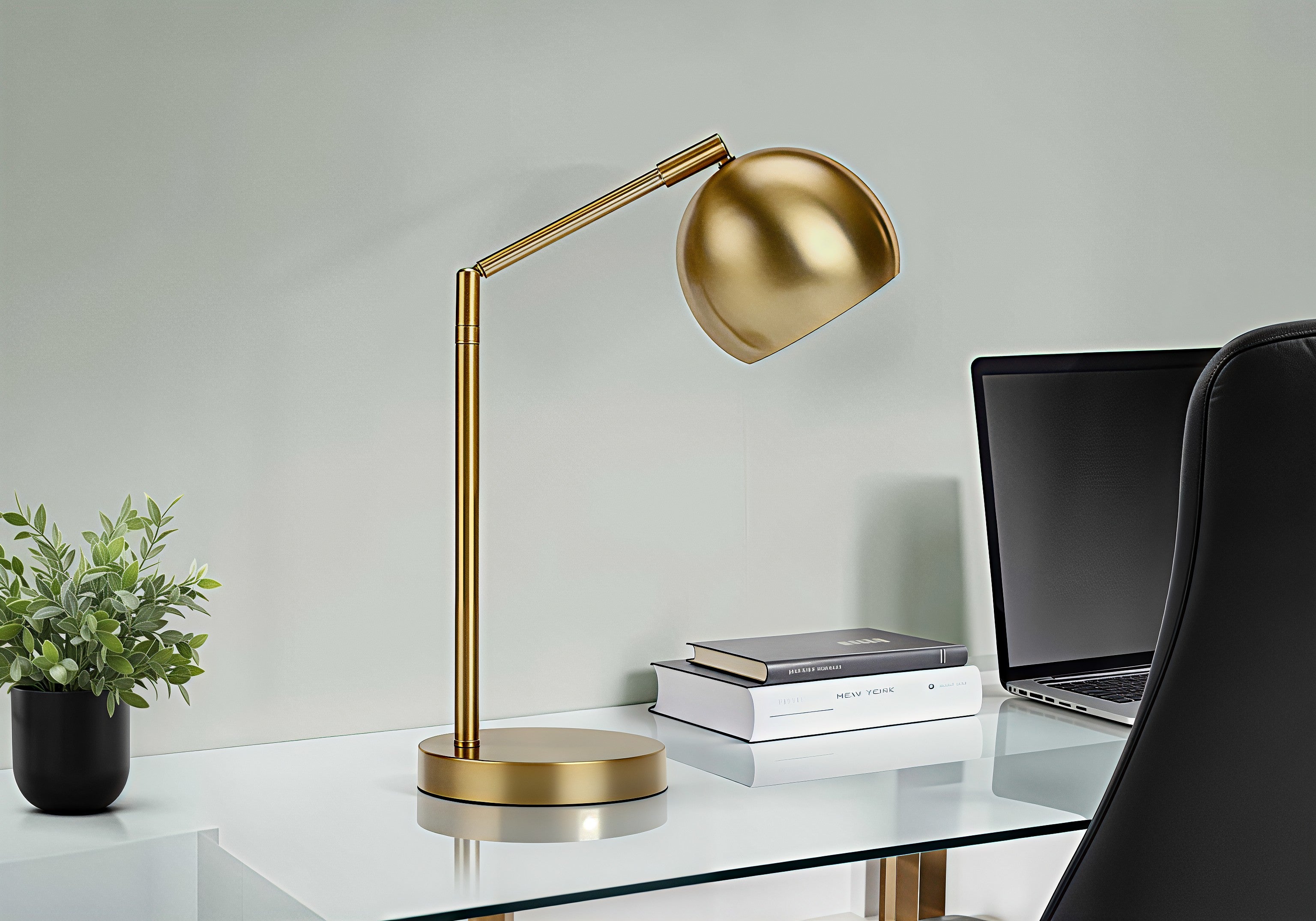 AUREX HALO™ – ADJUSTABLE GOLD TASK TABLE LAMP – I 9644