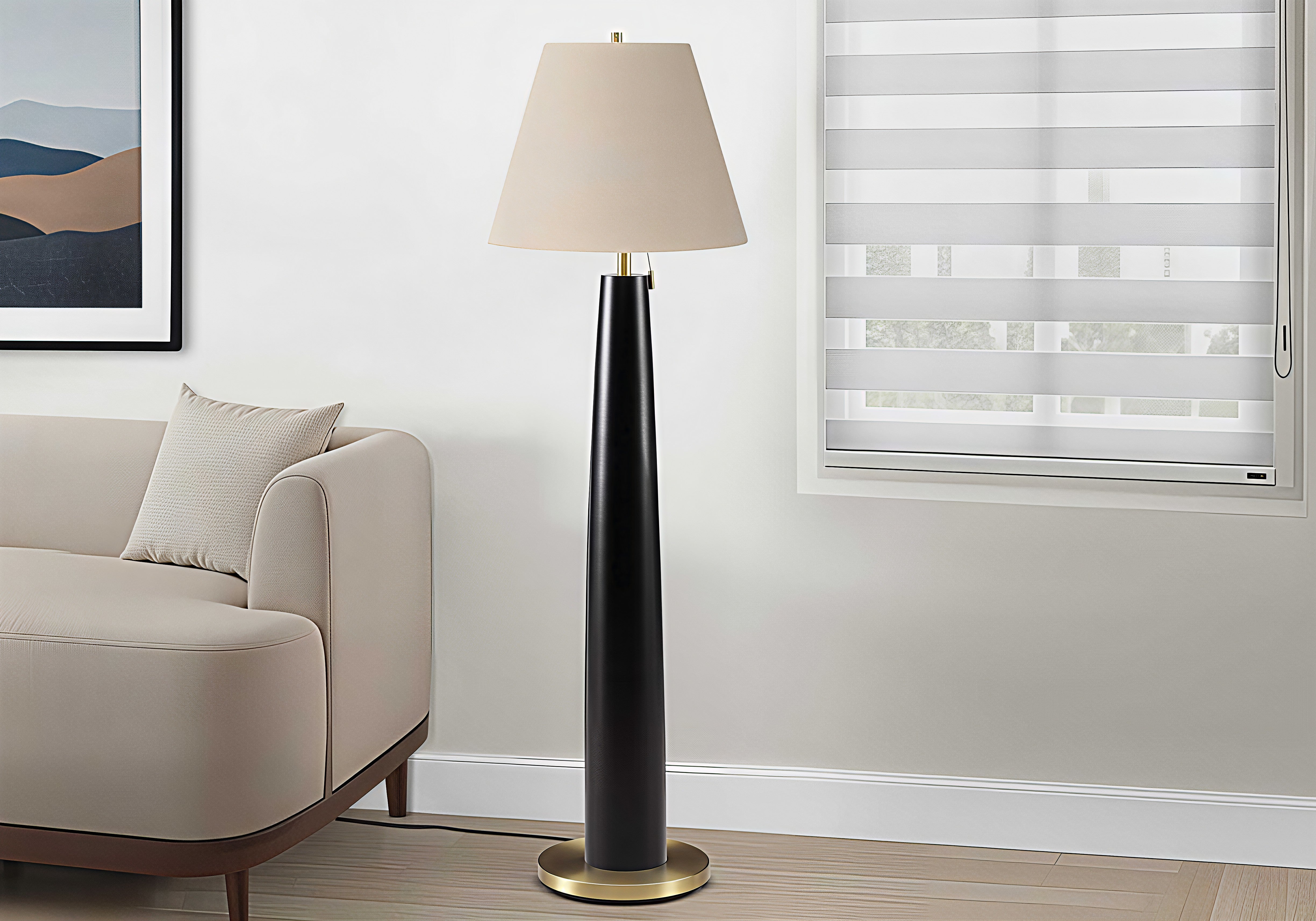 NOIRÉA™ – MODERN BLACK METAL FLOOR LAMP – I 9683