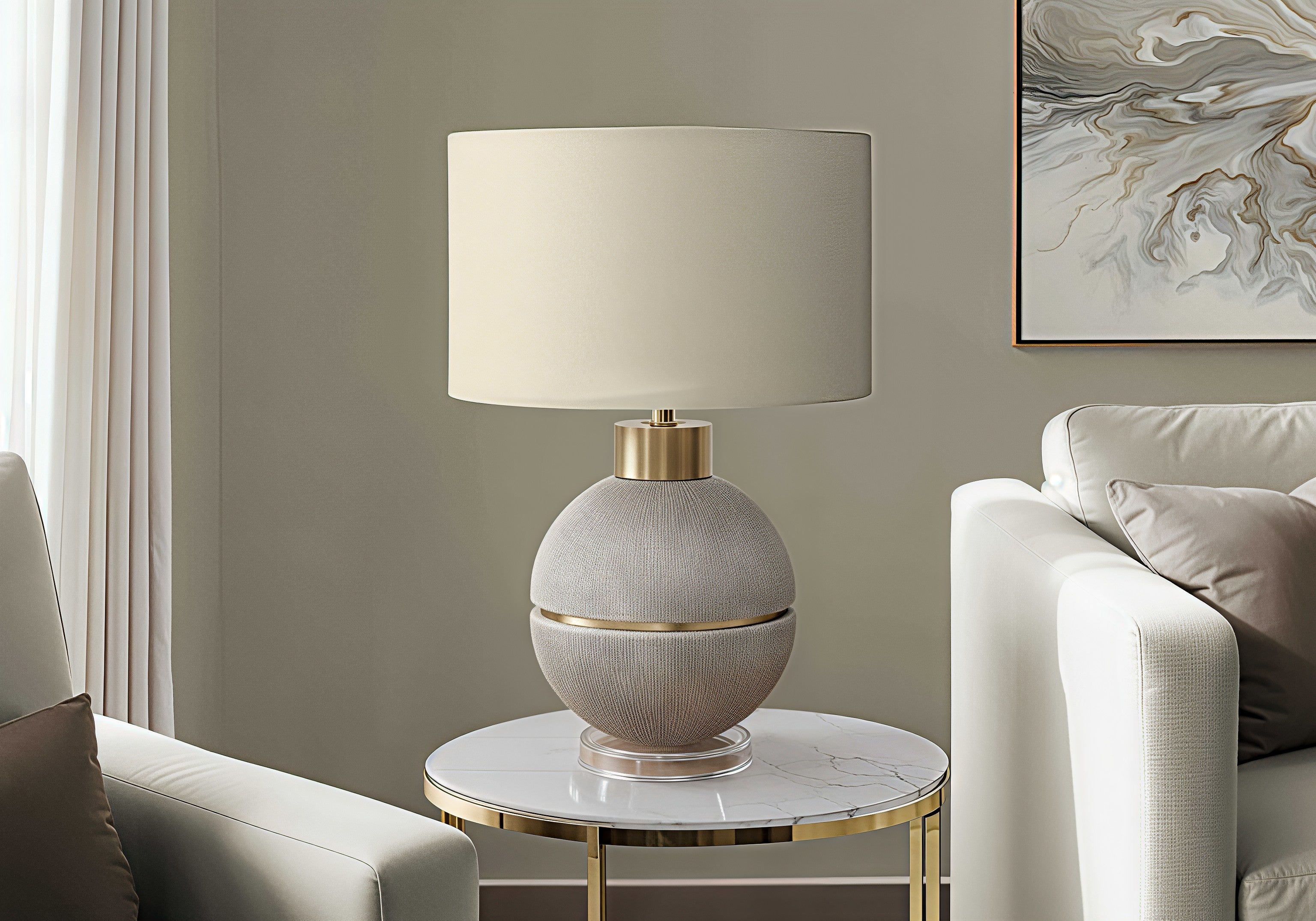 ORIONA LUX™ – TEXTURED GLOBE TABLE LAMP – I 9925