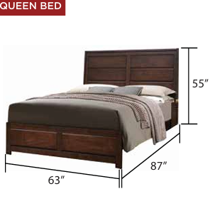 ATHEN 181™ – 6-PIECE BEDROOM SET – DARK CHERRY FINISH