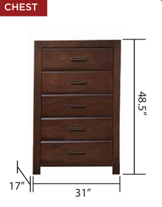 ATHEN 181™ – 6-PIECE BEDROOM SET – DARK CHERRY FINISH