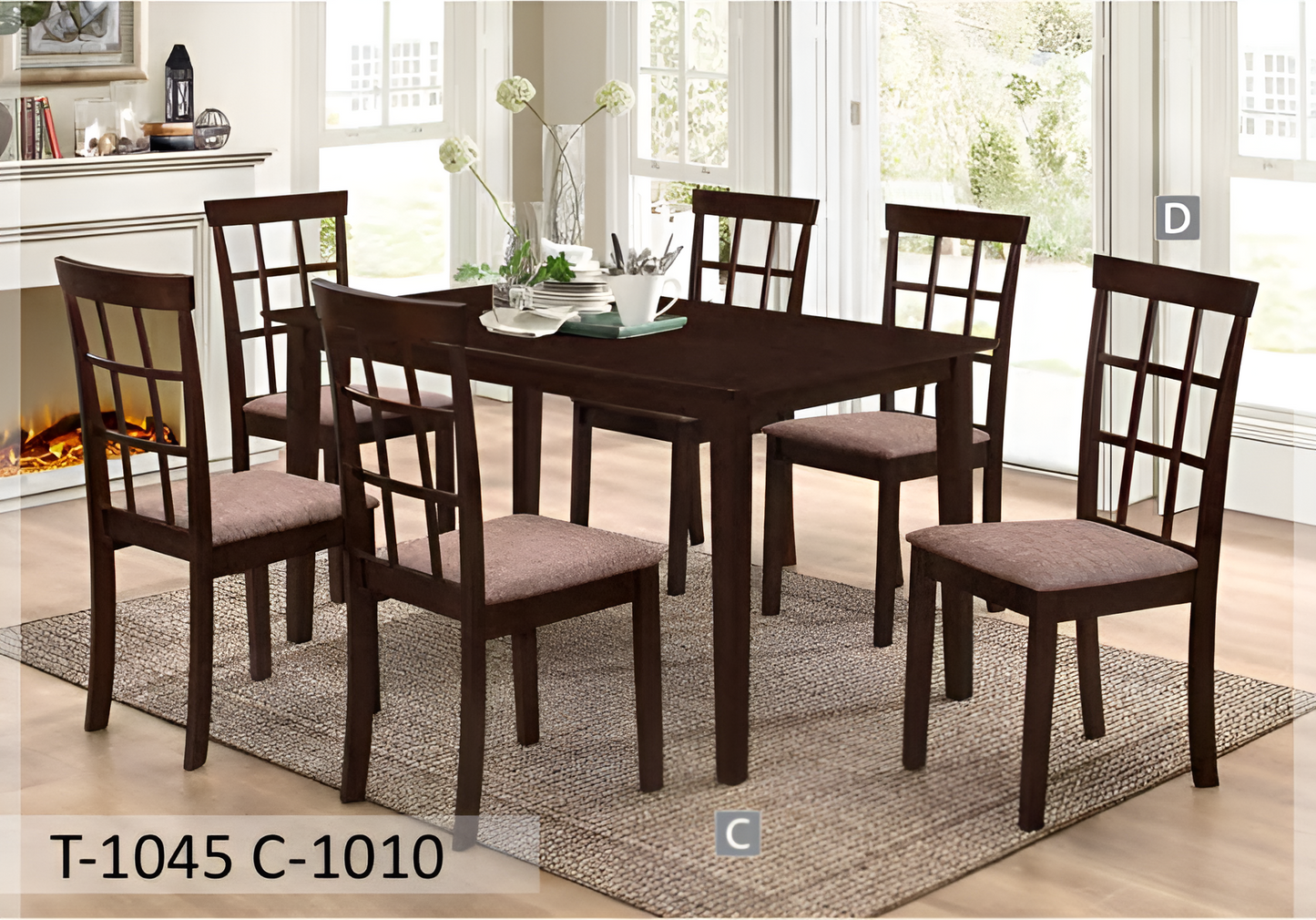 Ensemble de salle à manger extensible Espresso – Modèle T-1045