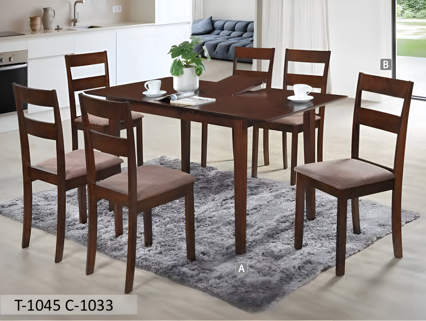 Ensemble de salle à manger extensible Espresso – Modèle T-1045
