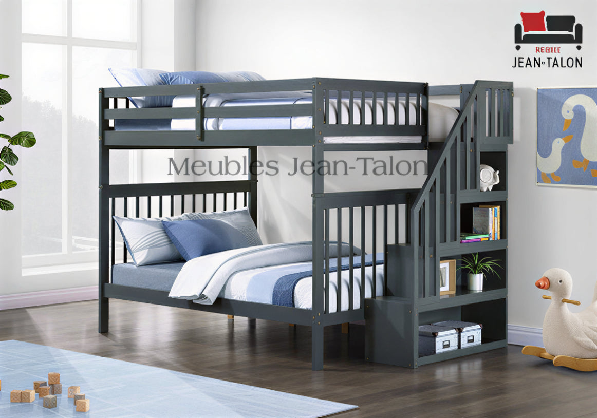 EVEREST MAX™ – DOUBLE OVER DOUBLE STAIRCASE BUNK BED – B-1855