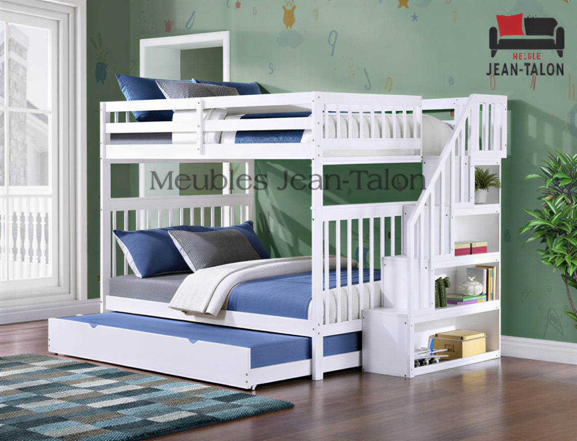 EVEREST MAX™ – DOUBLE OVER DOUBLE STAIRCASE BUNK BED – B-1855