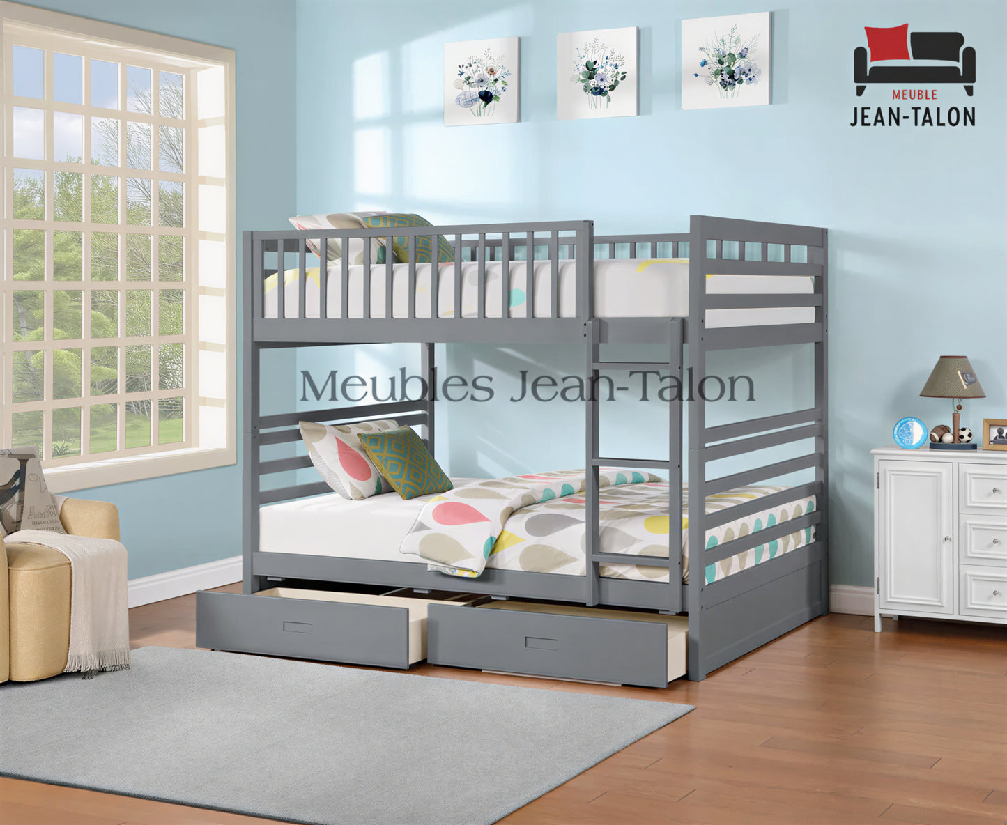 EVEREST CLASSIC™ – DOUBLE OVER DOUBLE CONVERTIBLE BUNK BED – B-115W