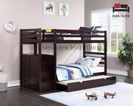 SUMMIT LANE™ – SINGLE OVER SINGLE STAIRCASE BUNK BED – B-1890