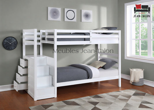 SNOWVALE™ – SINGLE OVER SINGLE STAIRCASE BUNK BED – B-1892