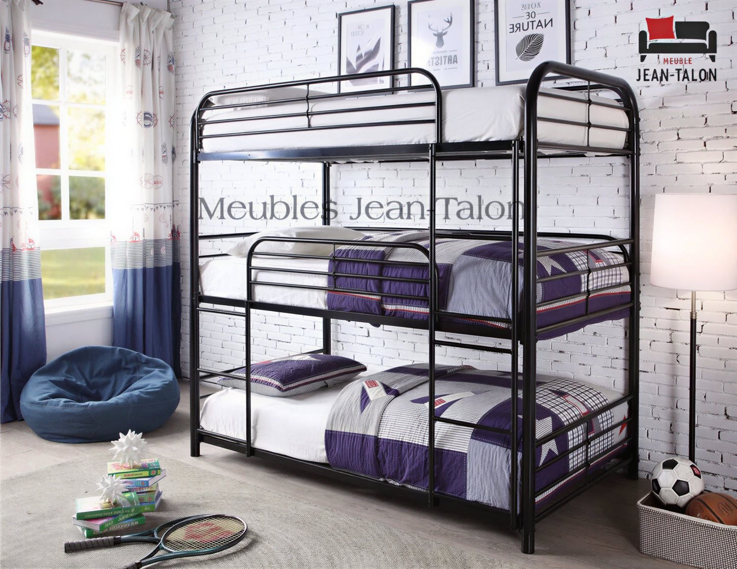 METRIX™ – TRIPLE SINGLE METAL BUNK BED – B-503