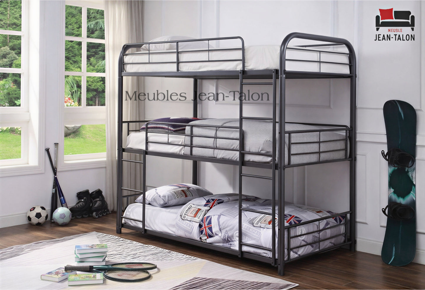 METRIX™ – TRIPLE SINGLE METAL BUNK BED – B-503