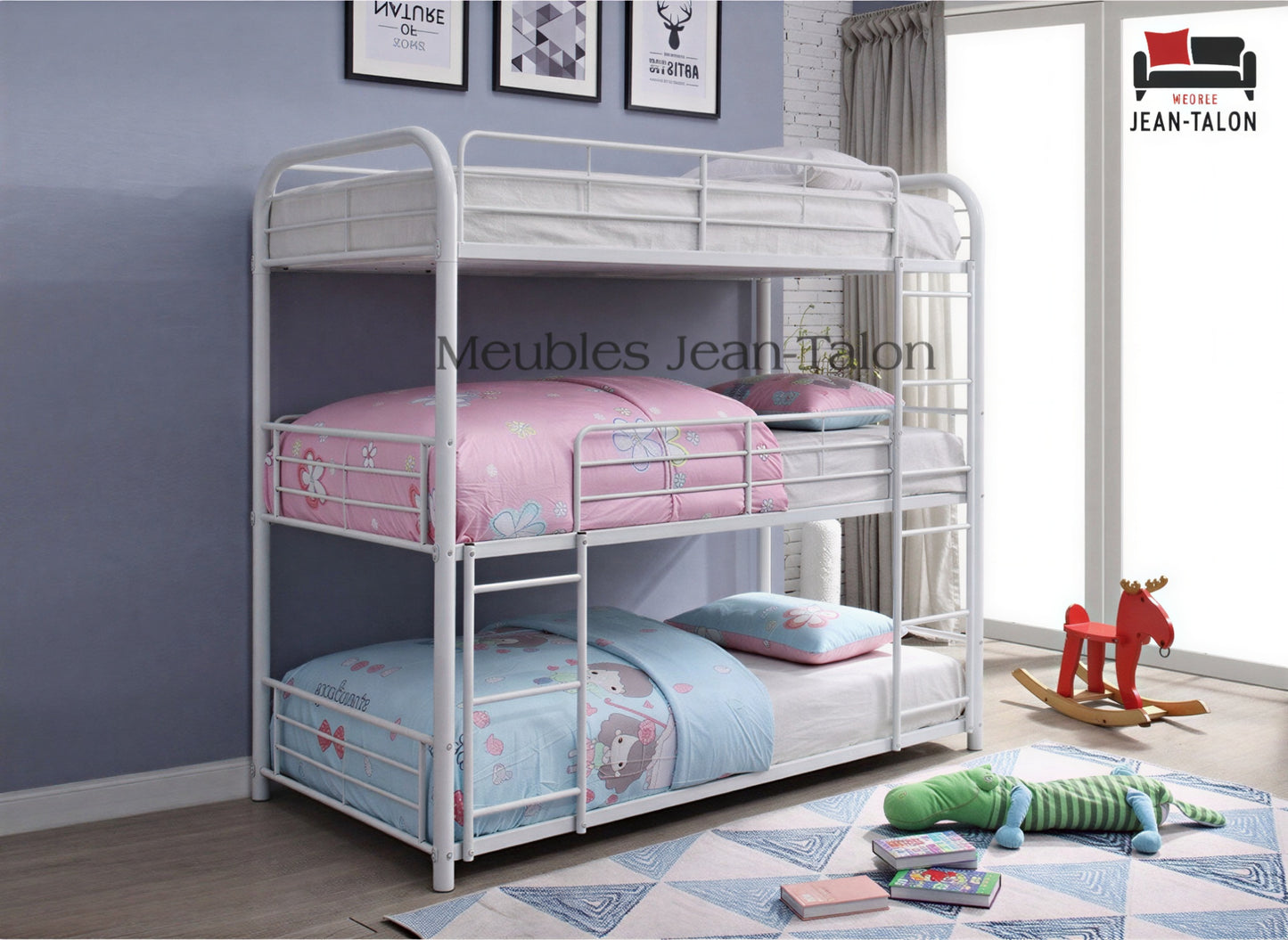 METRIX™ – TRIPLE SINGLE METAL BUNK BED – B-503