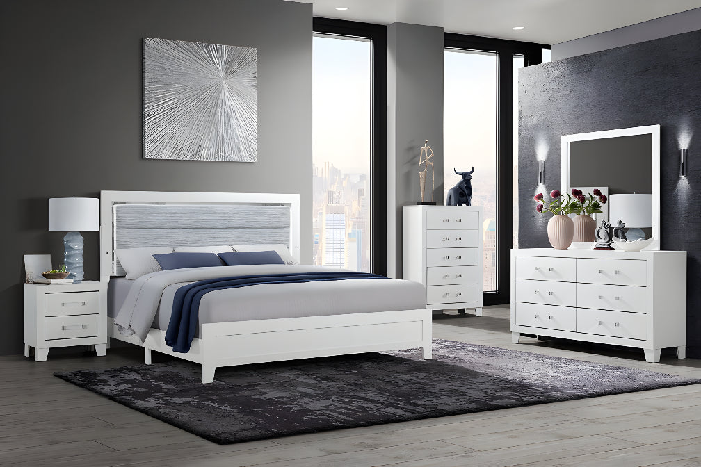 LUCIA-WHITE™ – 6-PIECE BEDROOM SET