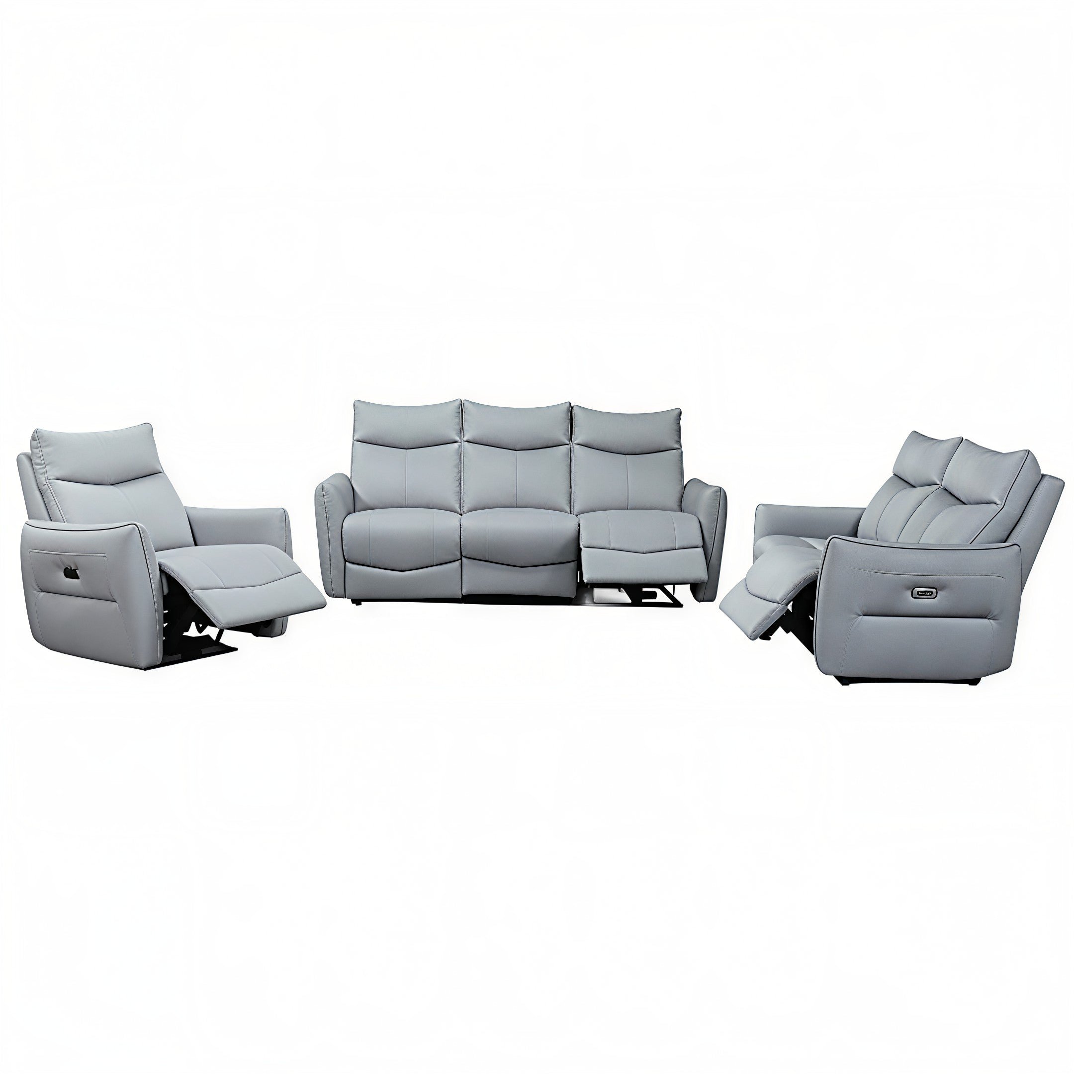 LUCERNE ÉLITE™ – POWER RECLINING CHENILLE SOFA SET – T1119