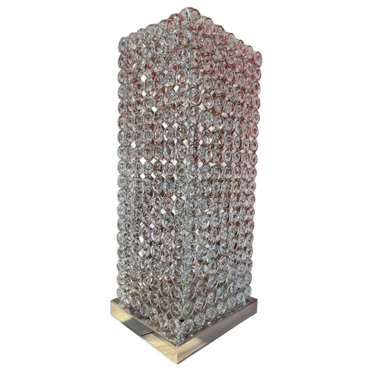 Crystal Mosaic Column Table Lamp