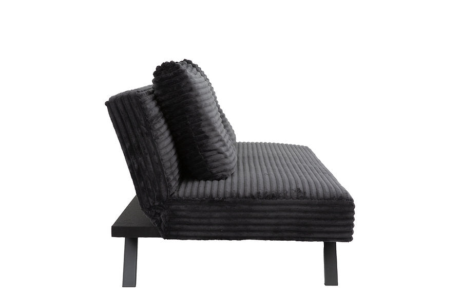 VELVET STRIDE™ – CANAPÉ-LIT EN VELOURS VELOURS NOIR – IF-8065