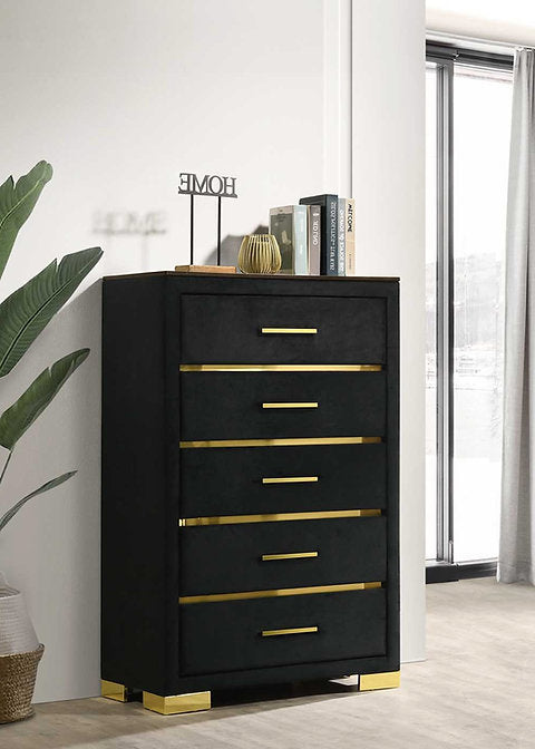 AURORA BLACK-GOLD™ – 6-PIECE BEDROOM SET