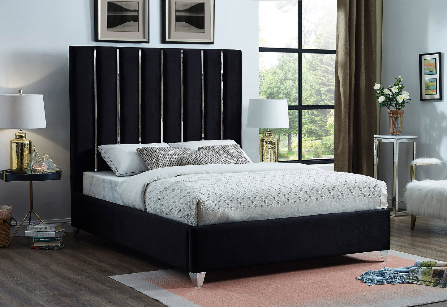 The Chrome Channel Design Features Velvet Bed – IF-5622