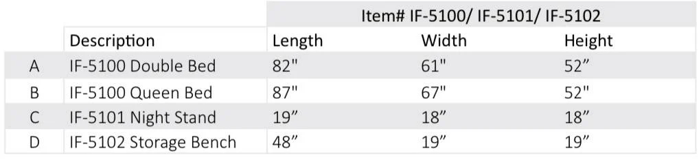 3-Pieces IF-5100 Bedroom Set - Image 4