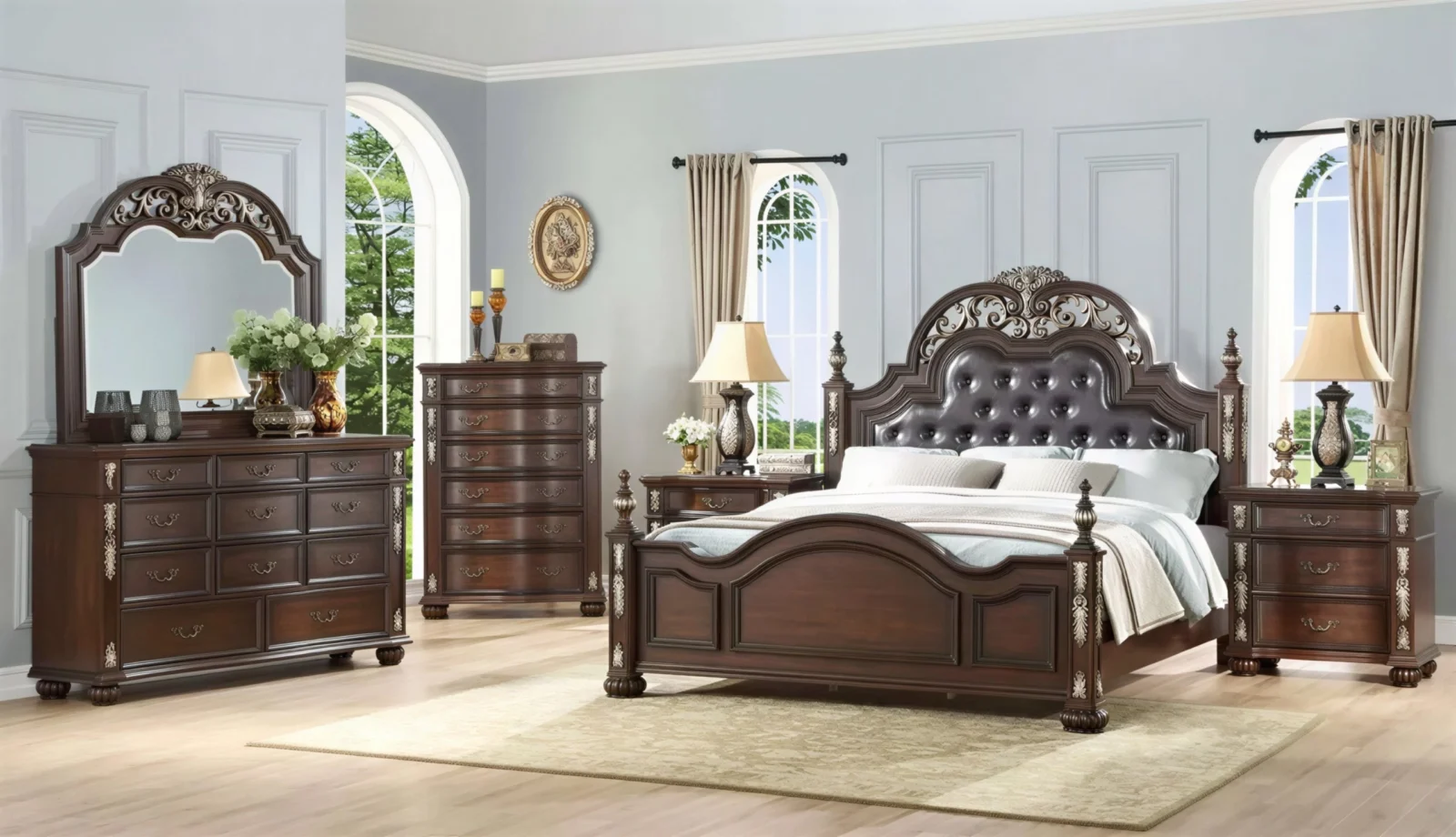 6-Piece Luxury Rosana Bedroom Set-ROSANA