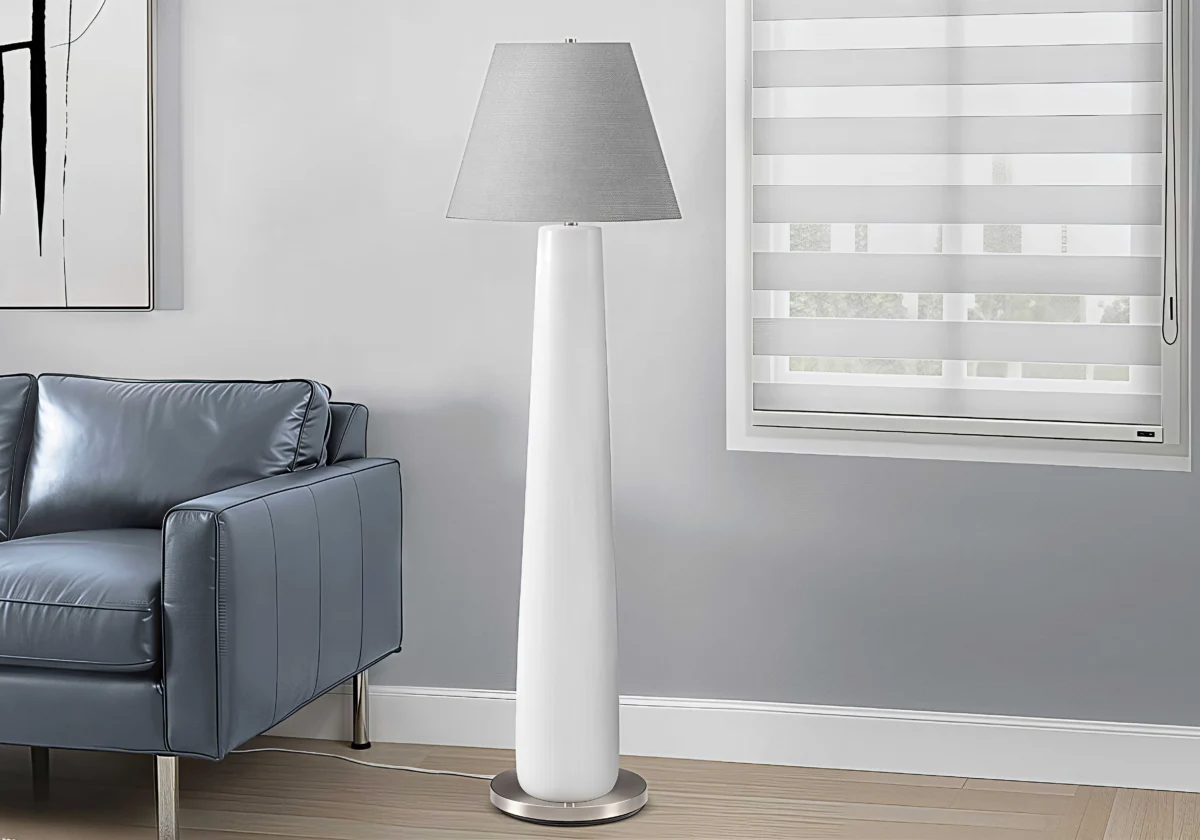 ALBÉRA™ – MODERN WHITE RESIN FLOOR LAMP – I 9684 - Image 2
