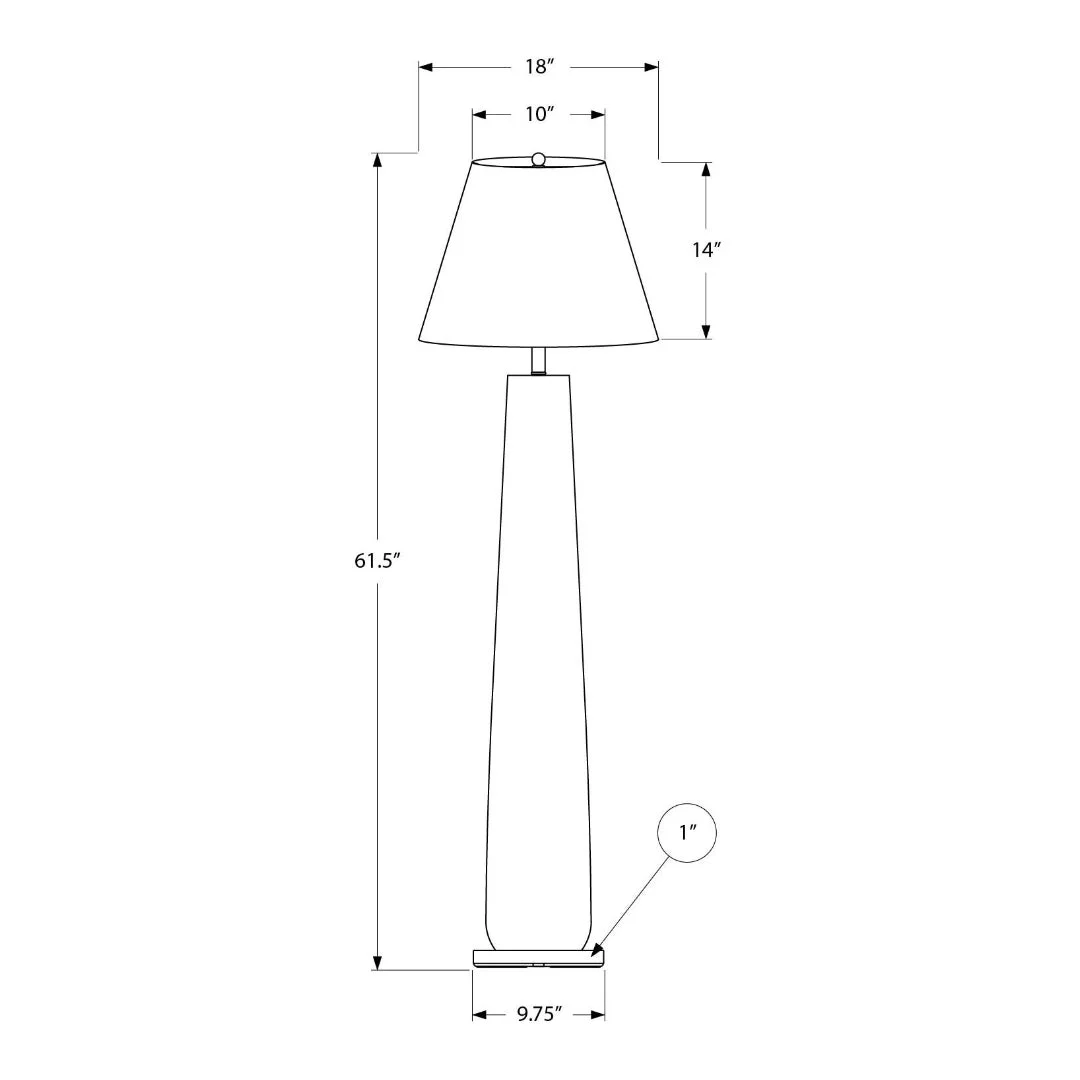ALBÉRA™ – MODERN WHITE RESIN FLOOR LAMP – I 9684 - Image 3