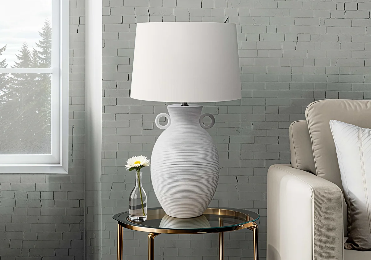 AMARA VESSEL™ – TEXTURED CERAMIC TABLE LAMP – I 9944 - Image 4
