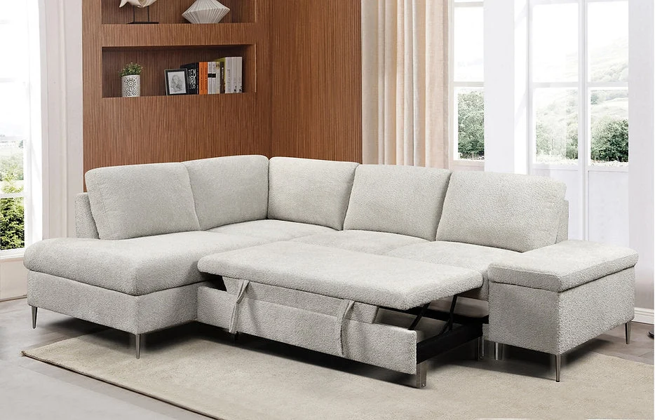 AVALON™ – SOFA BED SECTIONAL IN BOUCLÉ FABRIC – IF-9023 - Image 3