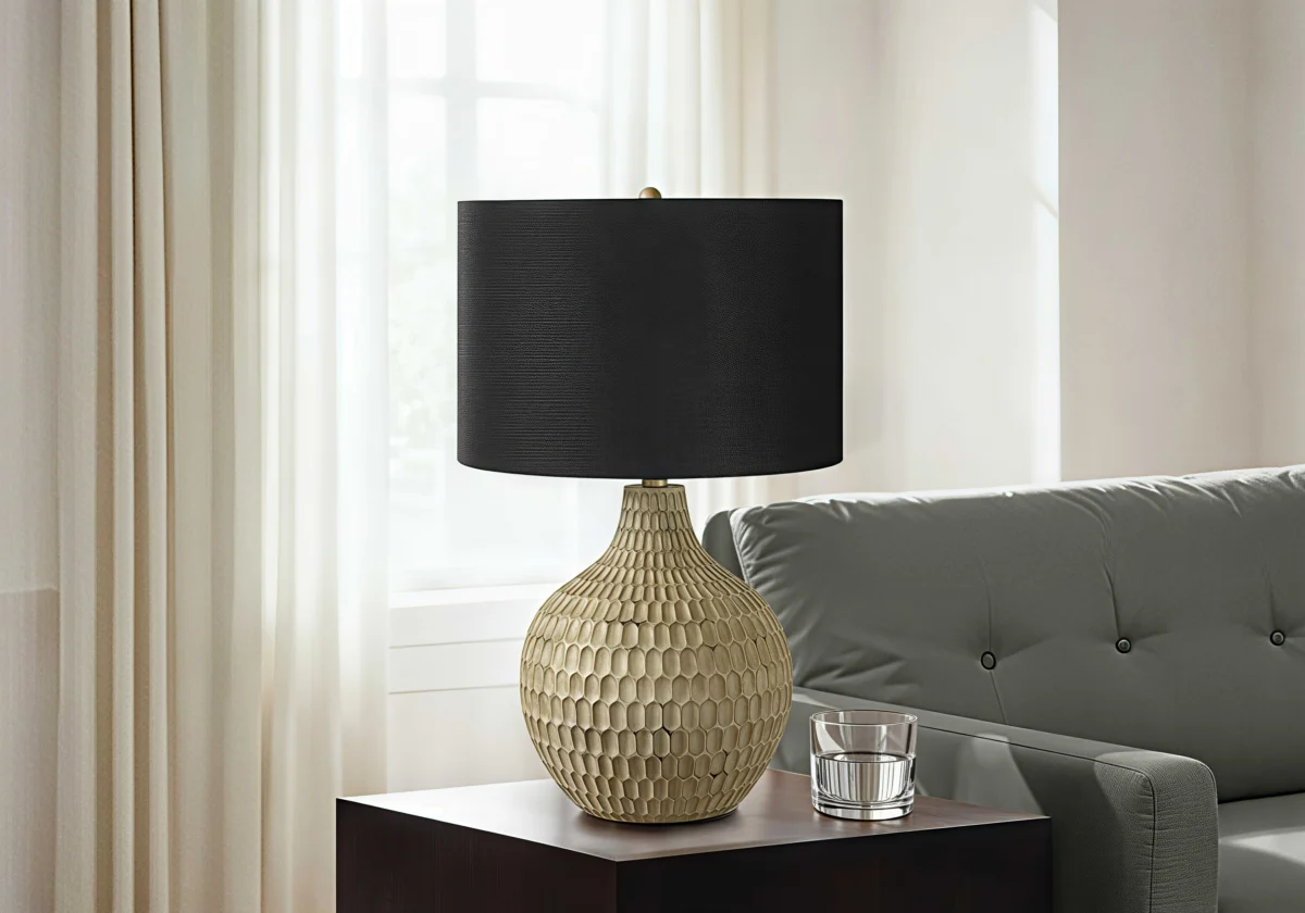 CALDERA NOIR™ – SCULPTURAL GOURD TABLE LAMP – I 9606 - Image 2