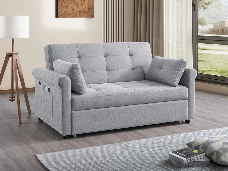CLOUD HAVEN™ – LIGHT GREY SOFA BED – IF-9045 - Image 4