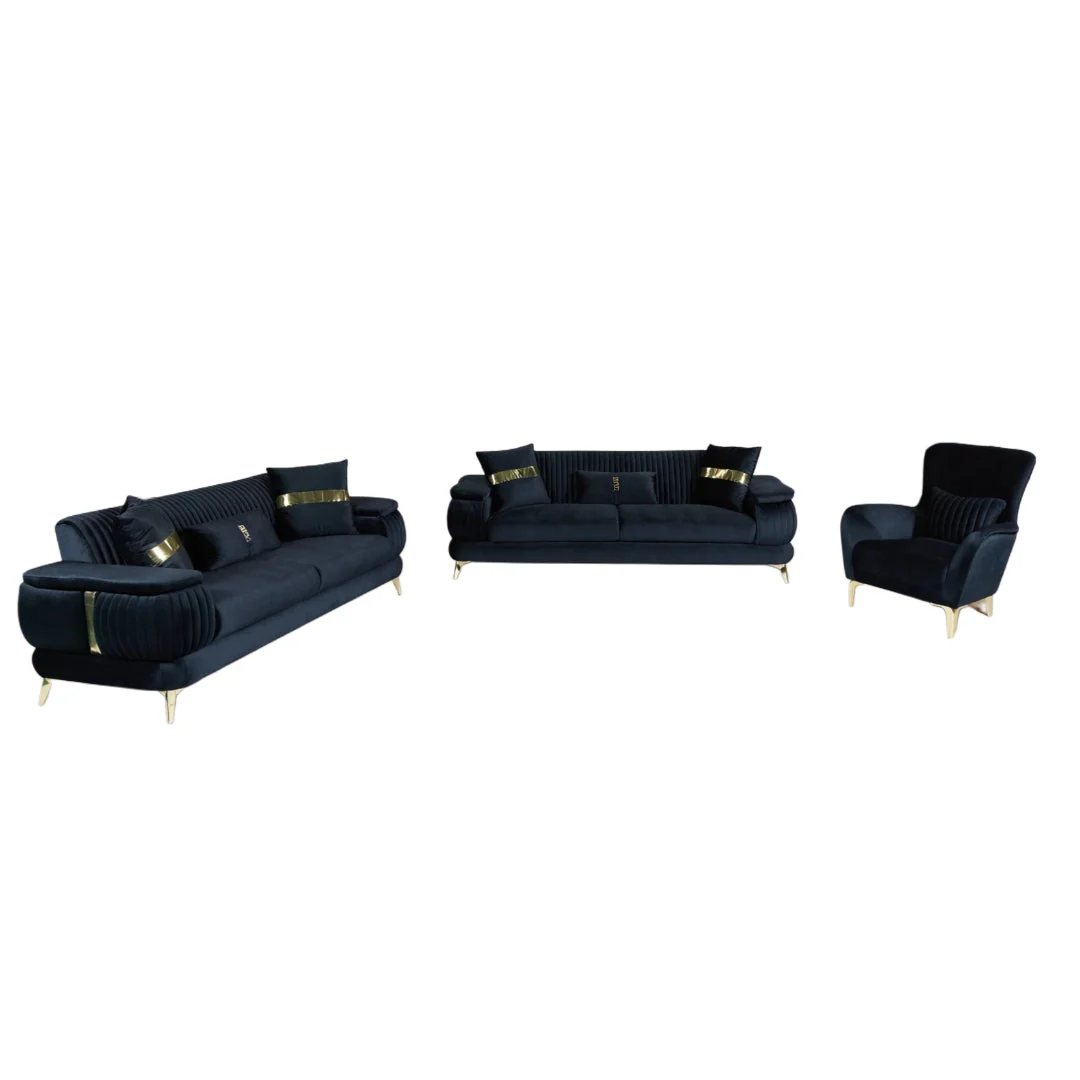 ECLIPSE NOIR™ – MULTI-FUNCTION VELVET SOFA SET – G-6074