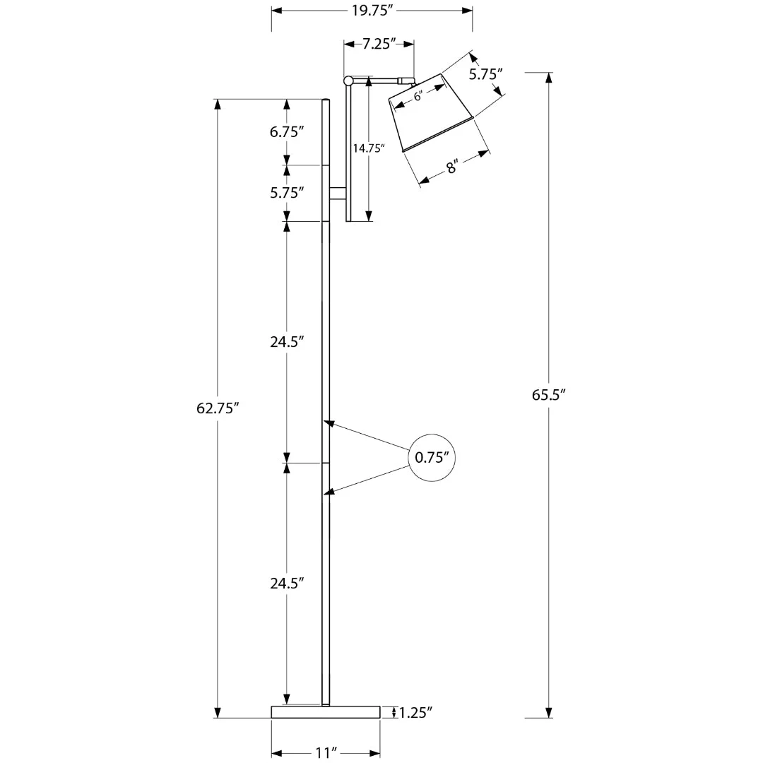 FERRO LUXE™ – ADJUSTABLE INDUSTRIAL FLOOR LAMP – I 9693 - Image 3