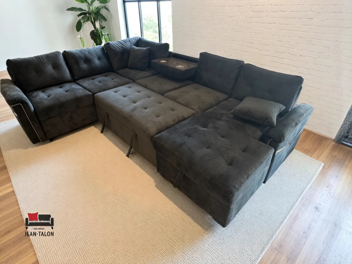 FlexiLounge™ Convertible Sofa Bed in Performance Weave – 6237 - Image 3