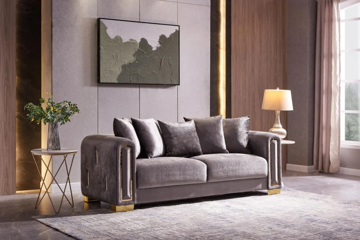IMPREZA™ – MODERN VELVET SOFA SET – L1525 - Image 5