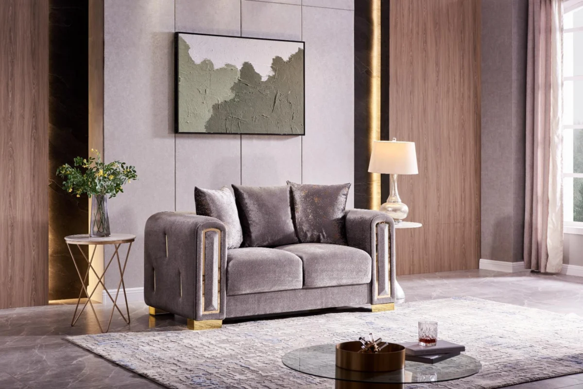 IMPREZA™ – MODERN VELVET SOFA SET – L1525 - Image 6