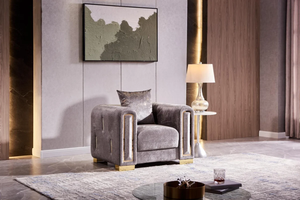 IMPREZA™ – MODERN VELVET SOFA SET – L1525 - Image 7