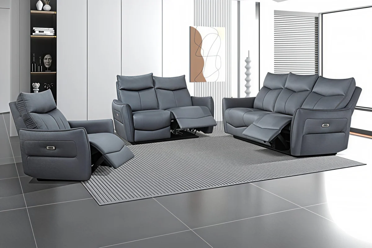 LUCERNE ÉLITE™ – POWER RECLINING CHENILLE SOFA SET – T1119 - Image 3