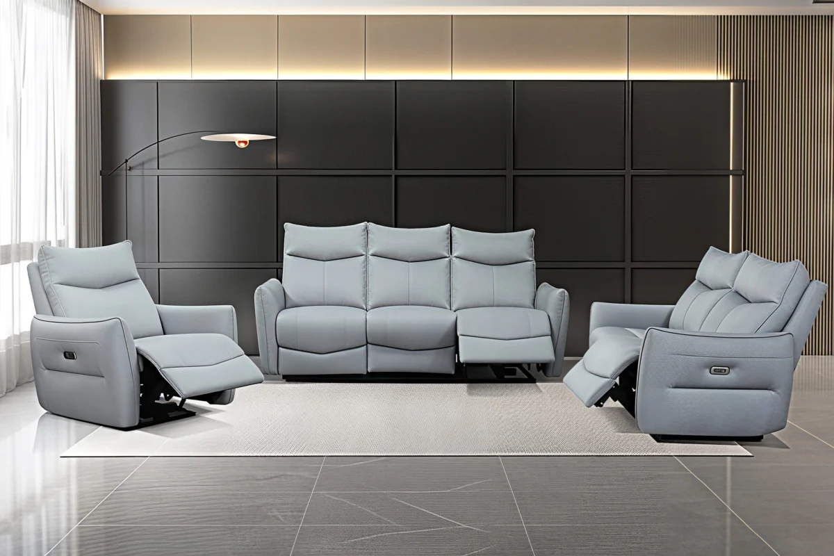 LUCERNE ÉLITE™ – POWER RECLINING CHENILLE SOFA SET – T1119 - Image 4