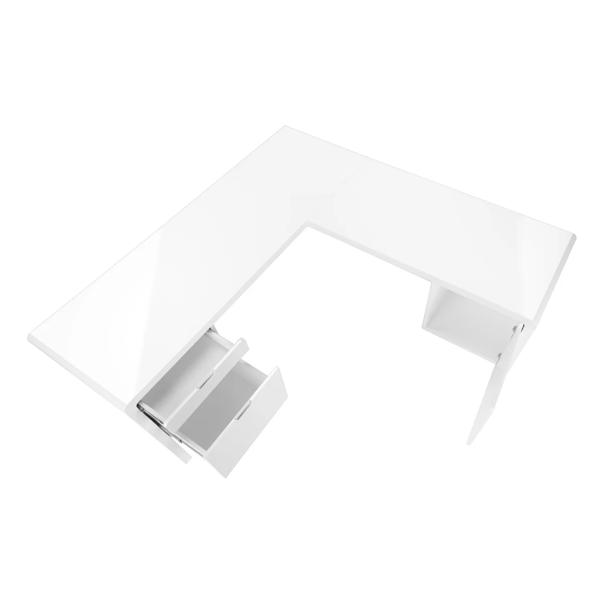 LUXARA CORNER™ – L-SHAPED HIGH GLOSS OFFICE DESK – I 7582 - Image 3