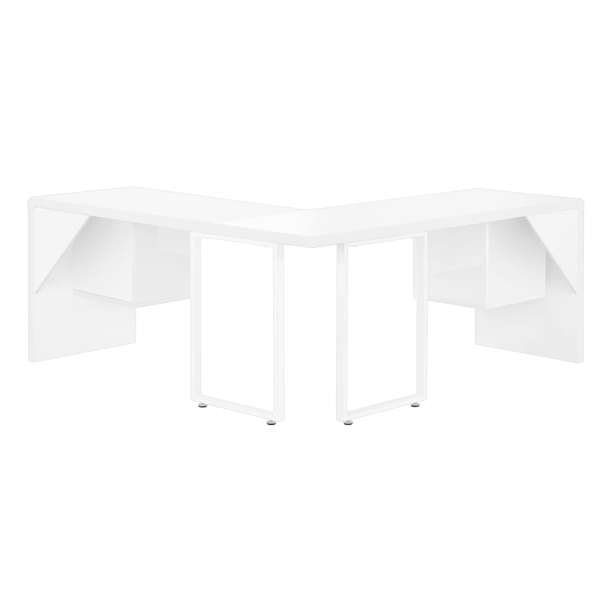LUXARA CORNER™ – L-SHAPED HIGH GLOSS OFFICE DESK – I 7582 - Image 4