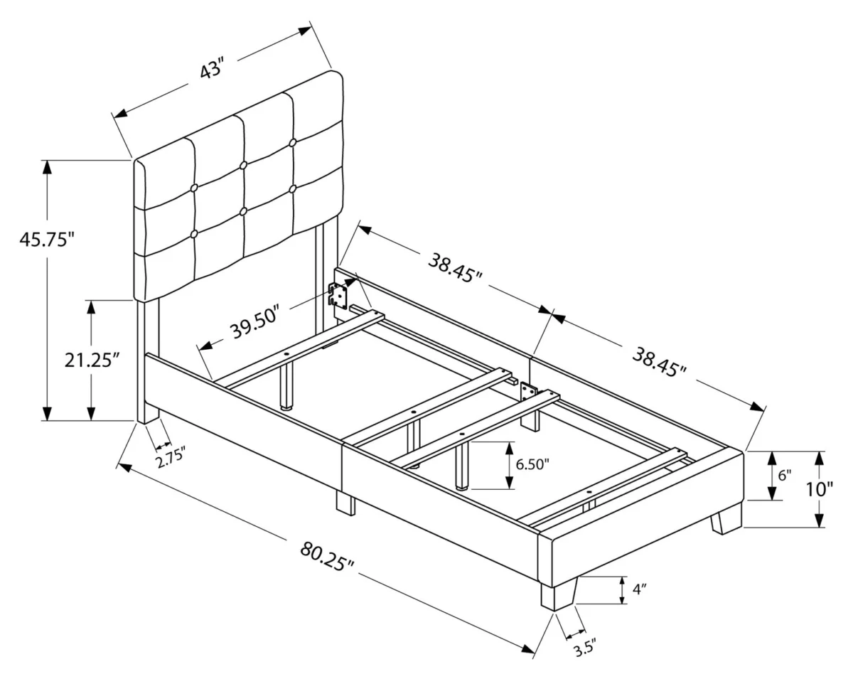 LYNX™ – UPHOLSTERED SINGLE BED – I-5801T - Image 3