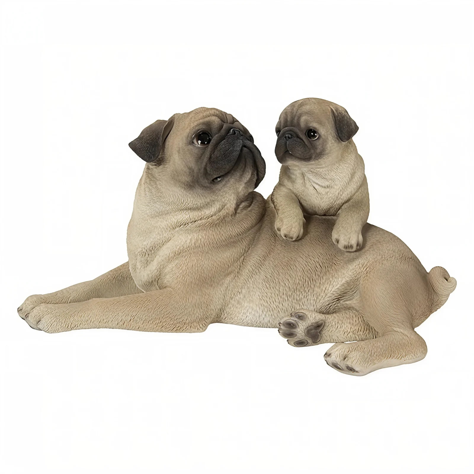 MOTHER & BABY PUGS™ – HEARTWARMING PUG FAMILY STATUE – 87638-F