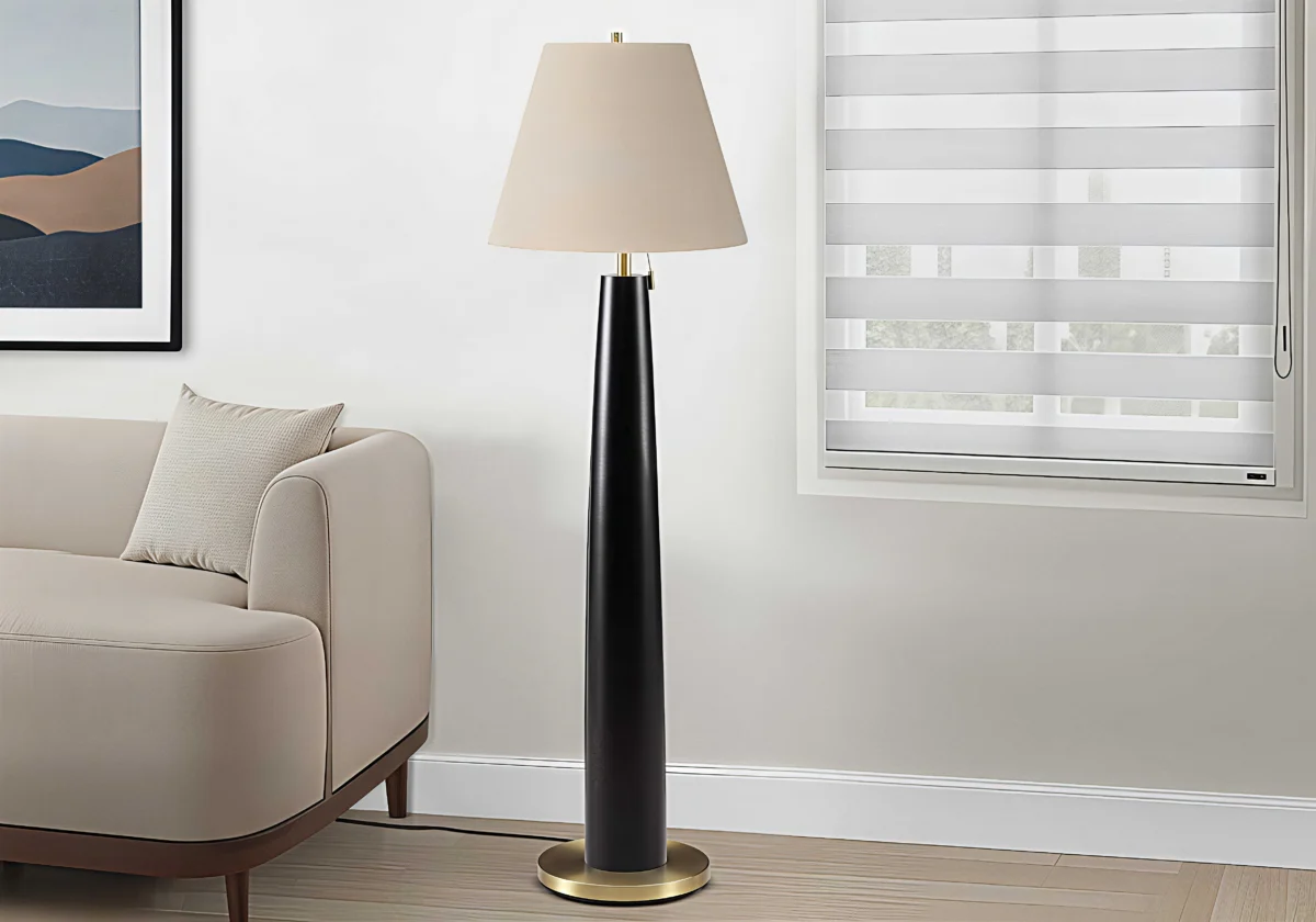 NOIRÉA™ – MODERN BLACK METAL FLOOR LAMP – I 9683 - Image 2