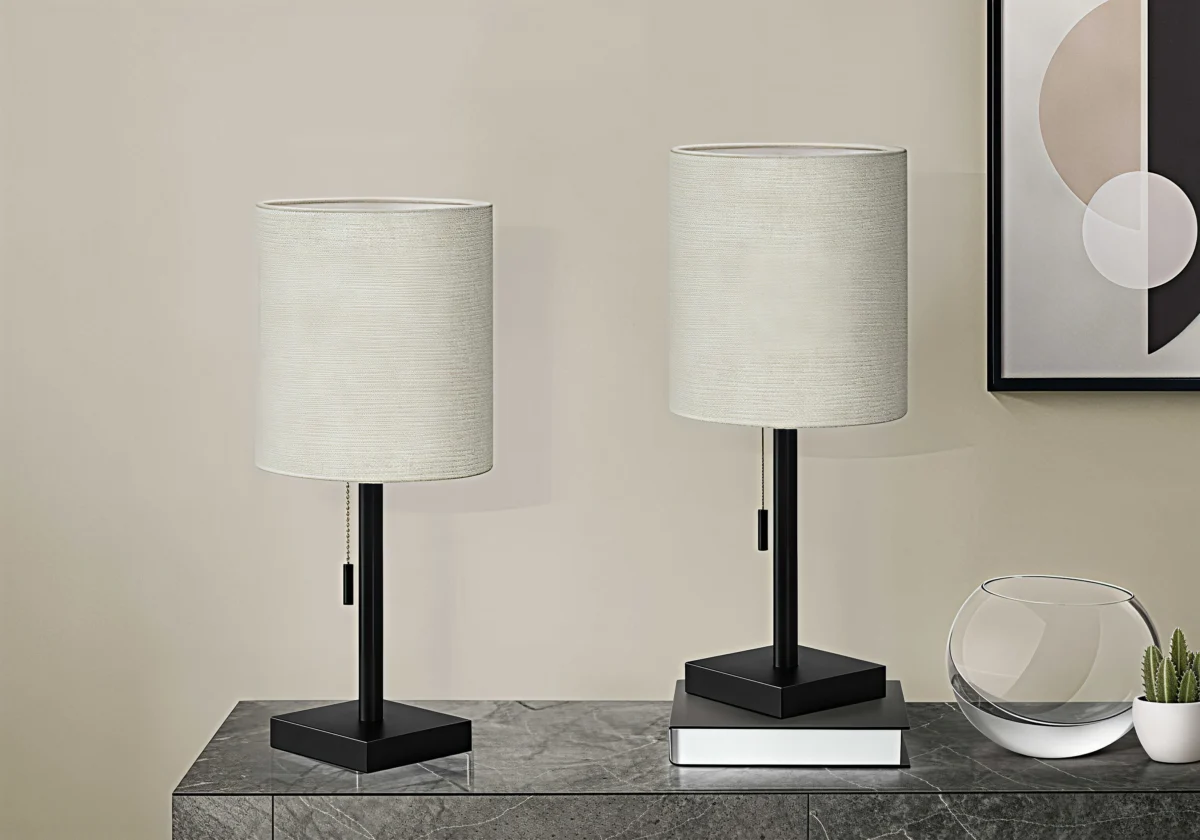 NOVERA DUO™ – MODERN TABLE LAMP SET WITH USB (2-PIECE) – I 9650 - Image 3