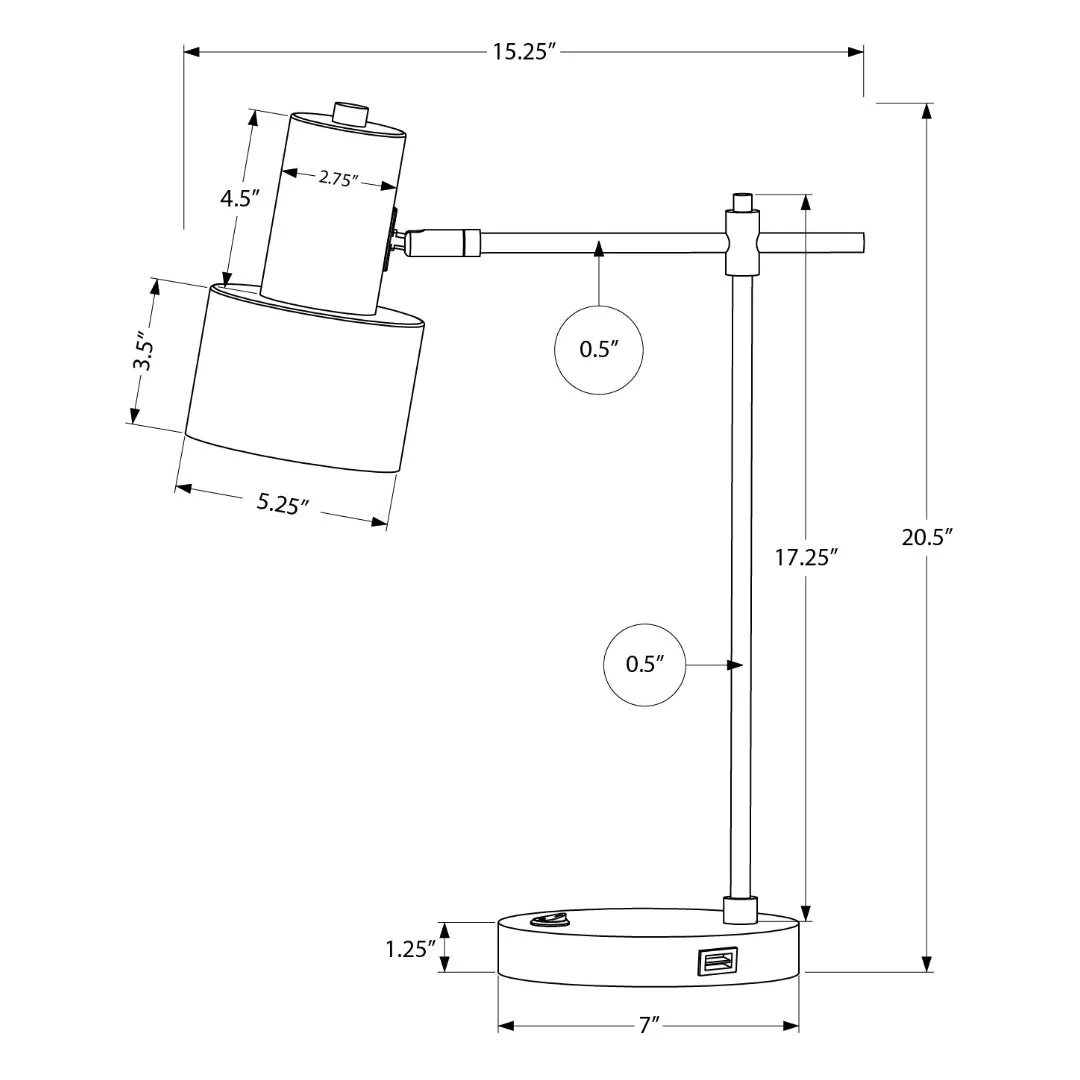 NOX ARC™ – ADJUSTABLE USB TASK TABLE LAMP – I 9647 - Image 6
