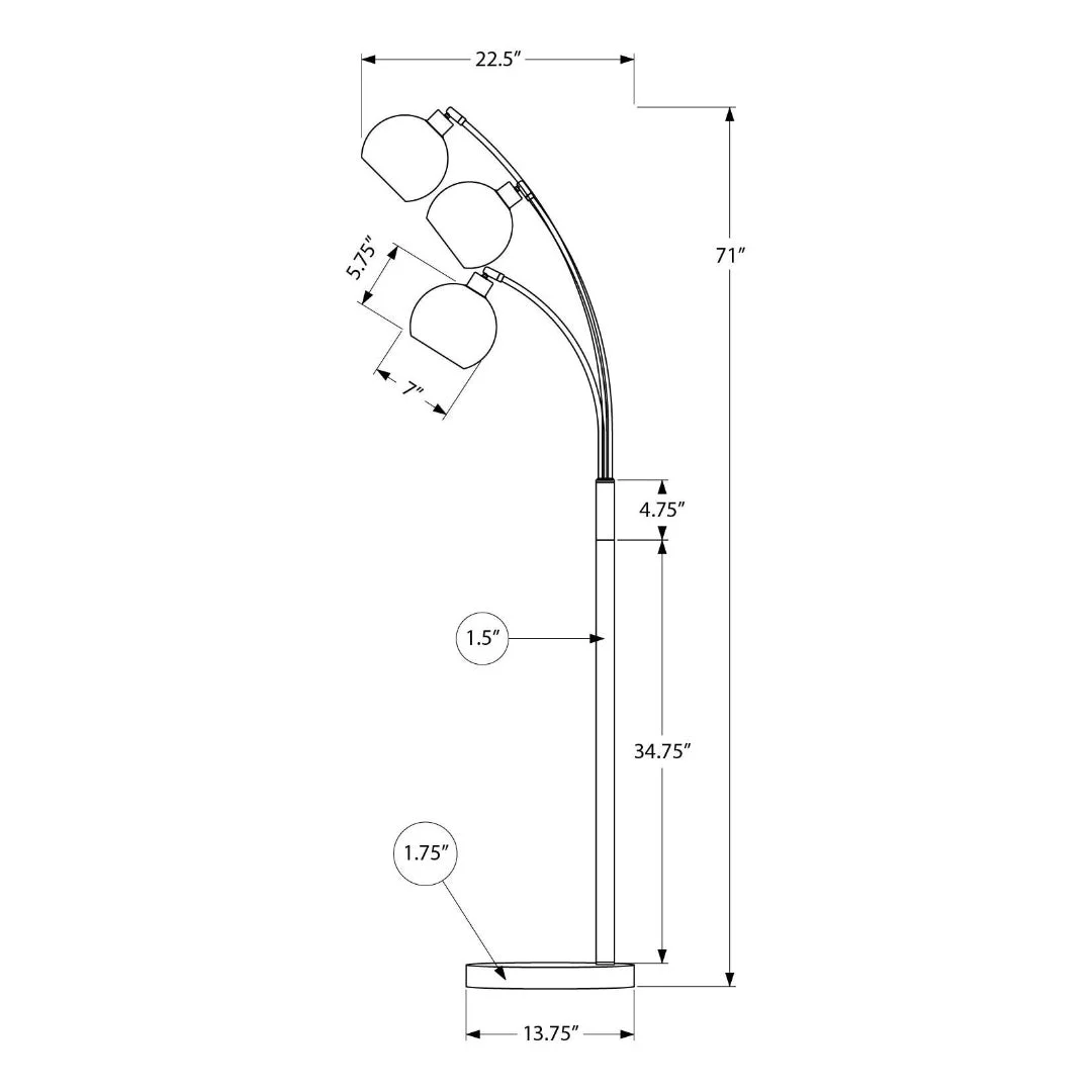 ORIONA ARC™ – MODERN BLACK METAL FLOOR LAMP – I 9648 - Image 3
