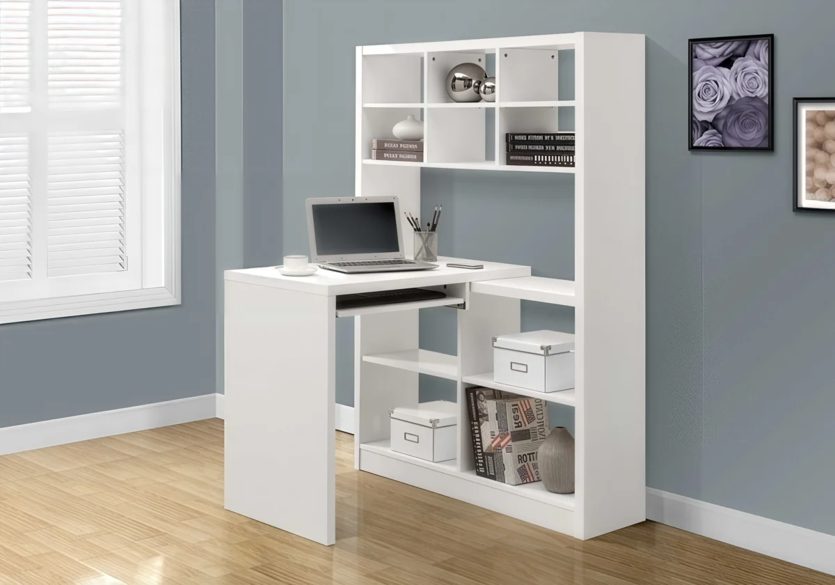 STRAVION™ – L-SHAPED CORNER COMPUTER DESK WITH BOOKCASE – I 7022 - Image 4