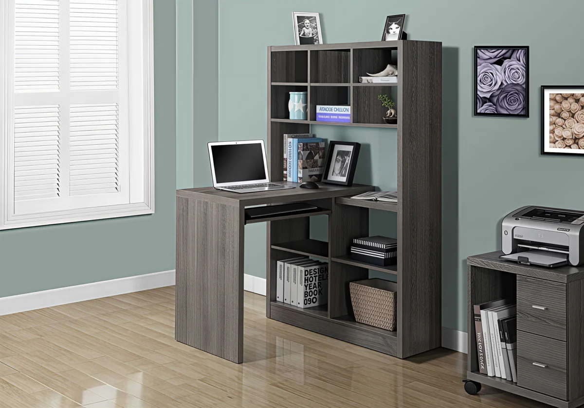 STRAVION™ – L-SHAPED CORNER COMPUTER DESK WITH BOOKCASE – I 7022 - Image 5