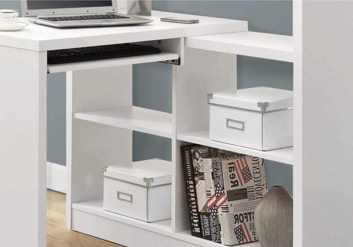 STRAVION™ – L-SHAPED CORNER COMPUTER DESK WITH BOOKCASE – I 7022 - Image 6