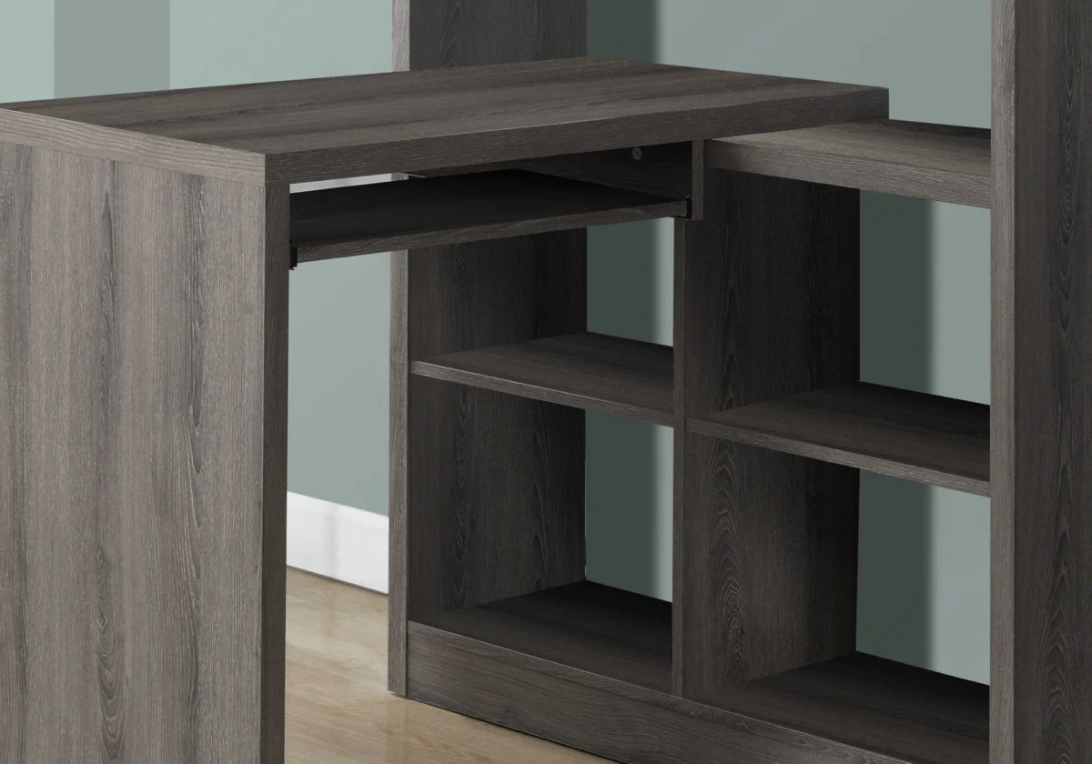 STRAVION™ – L-SHAPED CORNER COMPUTER DESK WITH BOOKCASE – I 7022 - Image 7